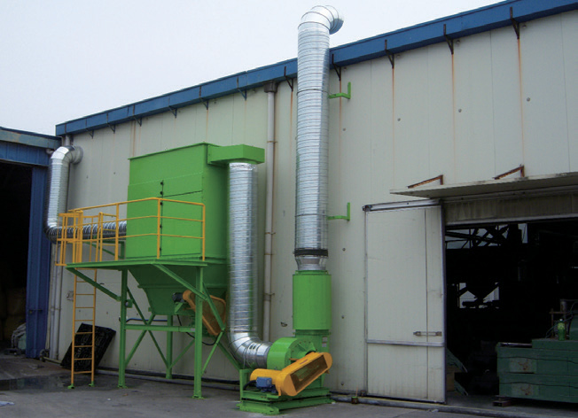 Graphite processing dust collection